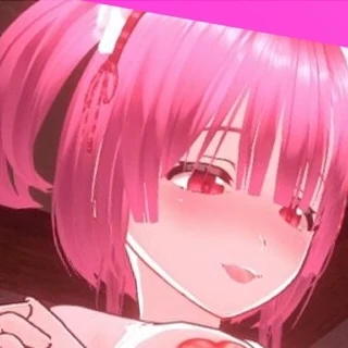 粉色短发、红色眼睛的キュートちゃん头像